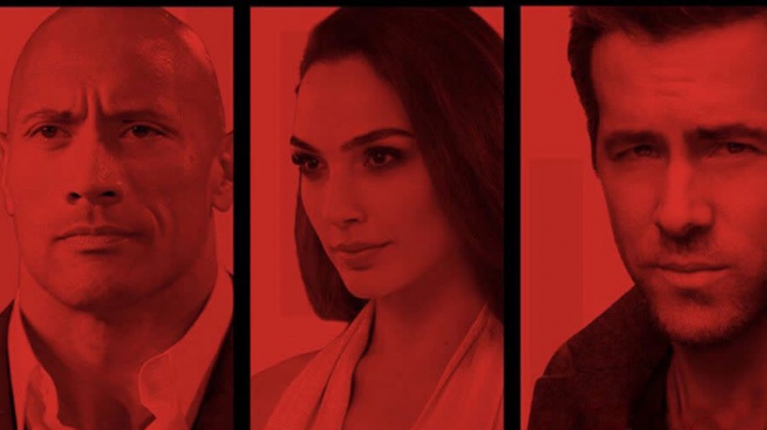 See Gal Gadot In Red With The Rock And Ryan Reynolds For Red Notice
